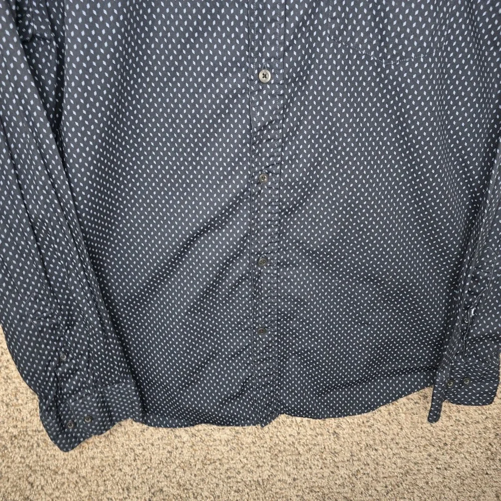 Banana Republic Shirt Mens XL Blue Button Up Slim Fit Custom 078 Wash Shirt